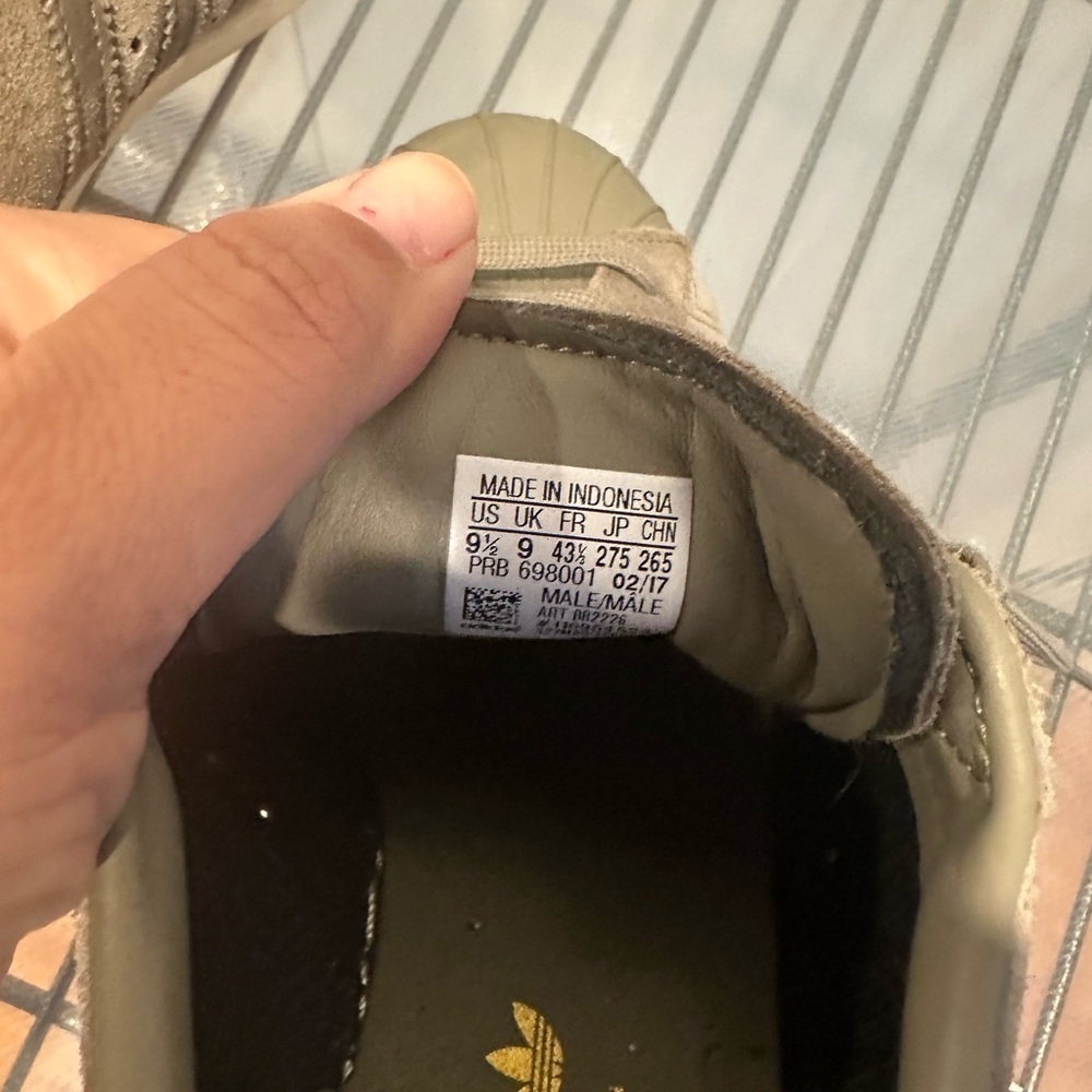 Adidas La Marque Men's Khaki Suede Sneakers - Picture 7 of 9